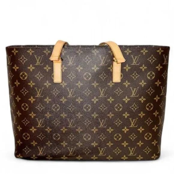 LOUIS VUITTON Luco Brown Monogram LV Logo Canvas Zip Closure Tote - Picture 3 of 16